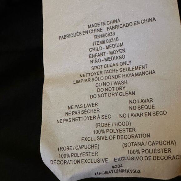 Grim Reaper Halloween Costume Hood Mask Terror Kids Child M California Costumes - Picture 7 of 9